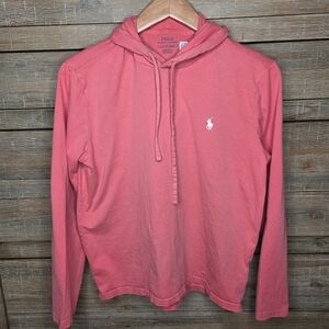 Polo Ralph Lauren Coral Jersey T-Shirt Hoodie Small